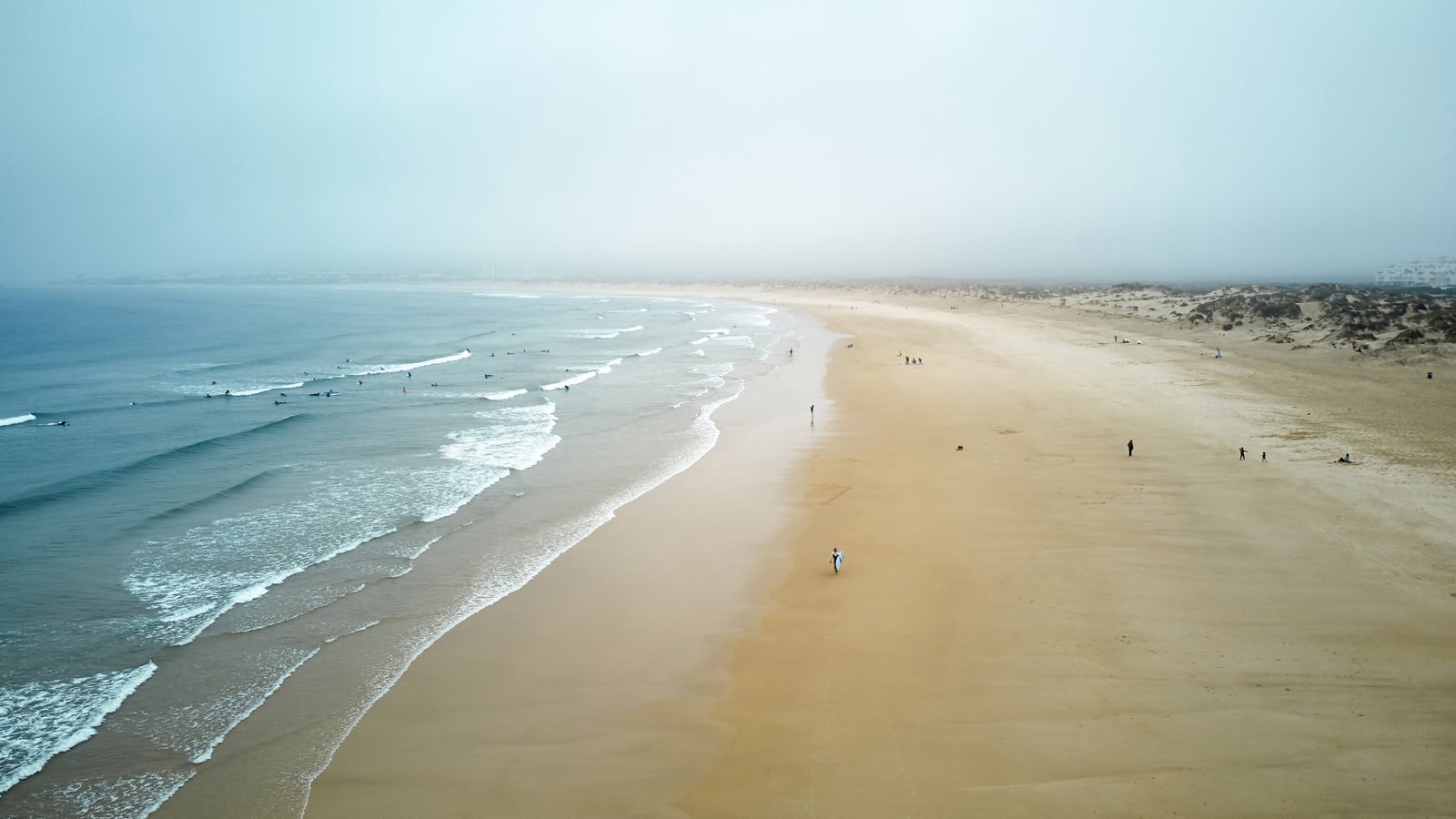 Aerial beach and ocean view