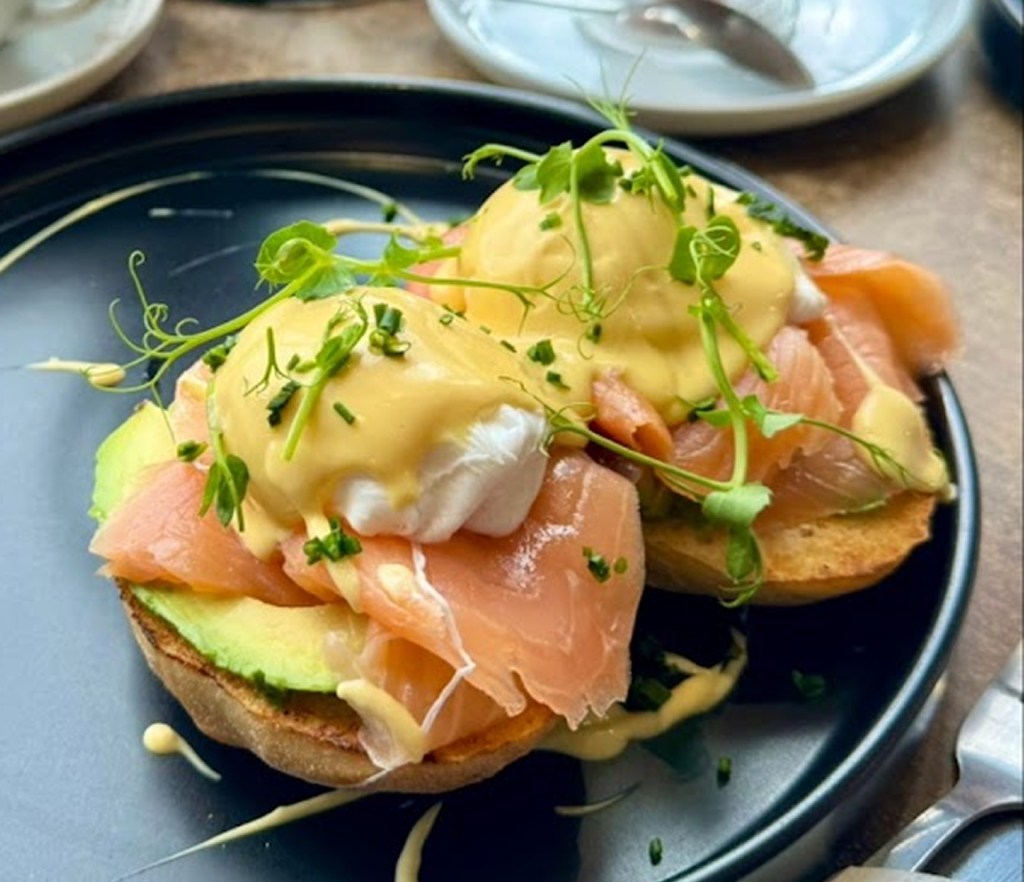 Freshly prepared cafe dish
